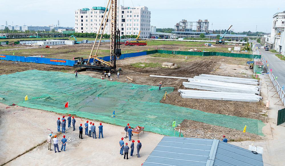 The Construction Project of 80,000 MT of High-performance Polyester Tyre Cord Fabric per Year of Haiyang Technology Starts Smoothly